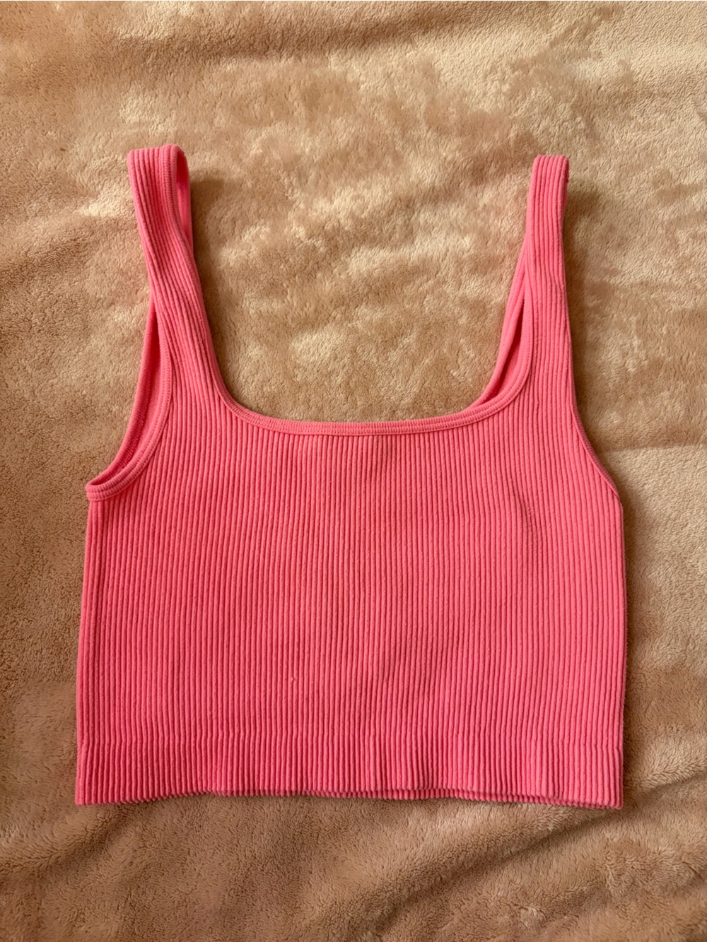 ZARA pink ribbed crop top XS-S